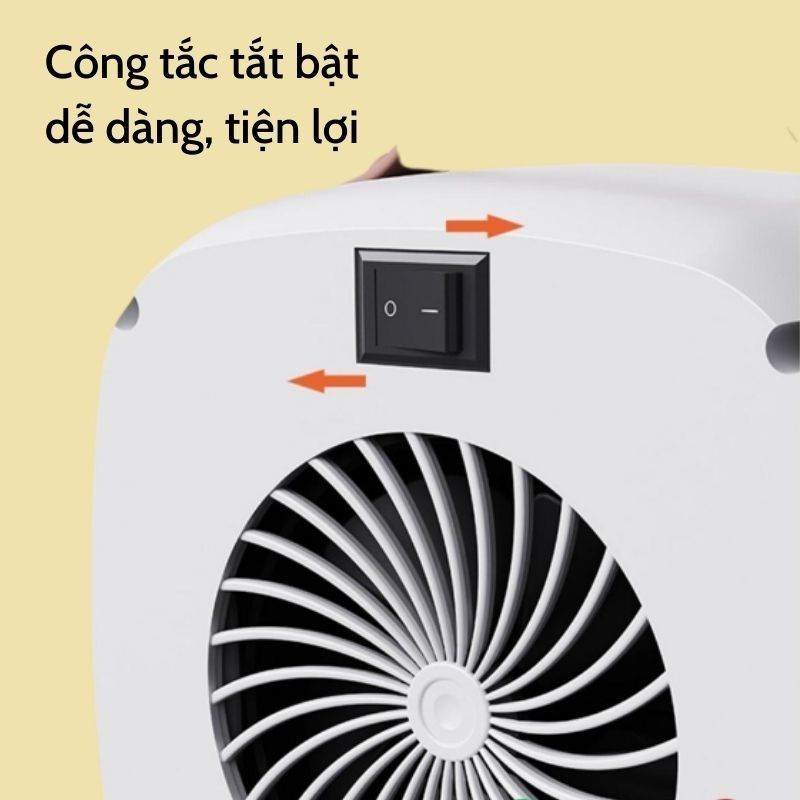 [HN HỎA TỐC 1H] Quạt sưởi mini JIASHI, máy sưởi ấm mùa đông để bàn tiện lợi cho dân văn phòng 2 mức công suất 500W QSM05