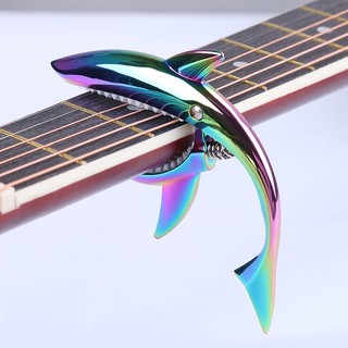 Capo đàn guitar hình cá mập | capo đàn guitar acoustic và classic hàng cao cấp kẹp chắc bền màu ngũ sắc