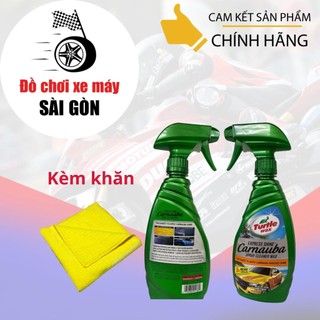 Chai xịt làm bóng sơn xe Turtle Wax Express Shine 473ml + khăn lau xe cao cấp - phụ kiện ô tô