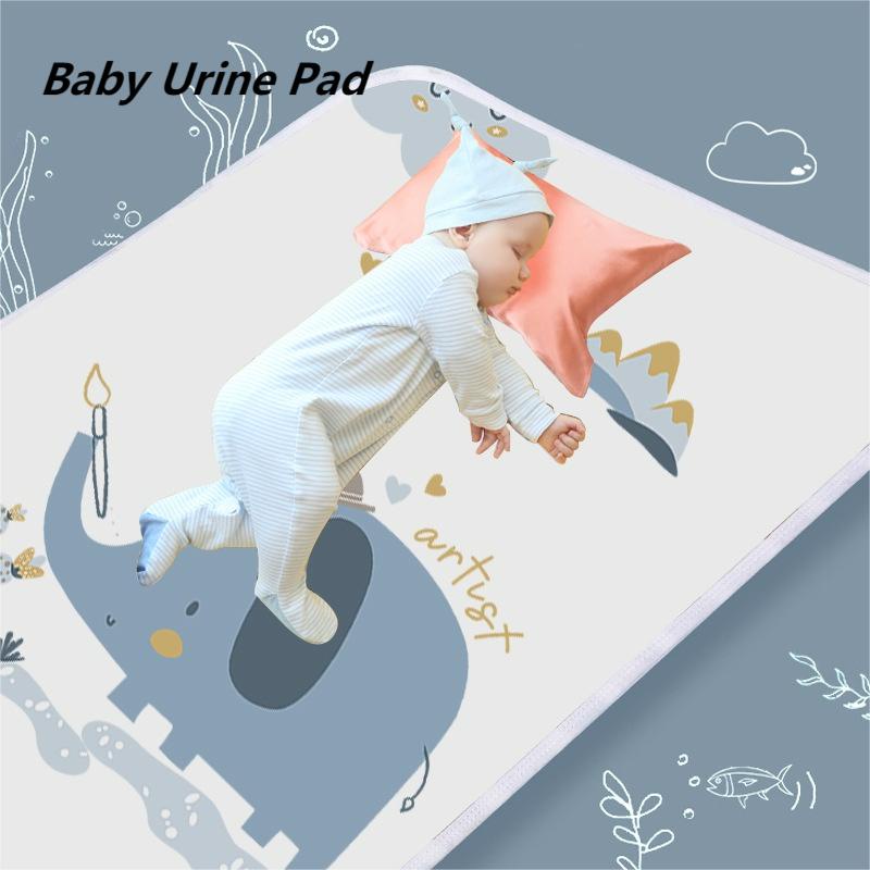 Thảm Cotton 4 Lớp Chống Thấm Nước Họa Tiết Hoạt Hình Cho Bé Tập Bò