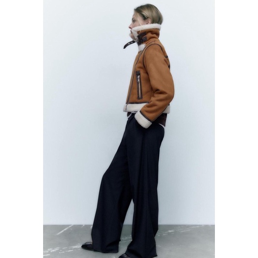 Order áo khoác auth tuồn ZARA nữ Áo khoác dáng crop mặc hai mặt