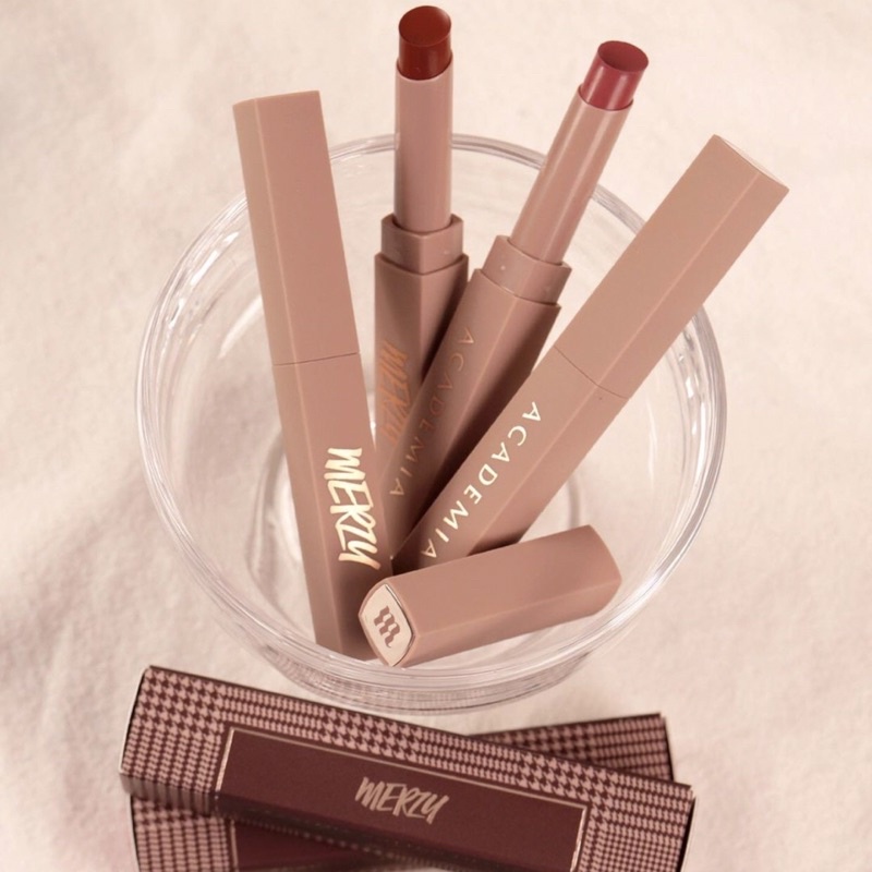 Son thỏi lì nhẹ môi, chuẩn màu Merzy Academia Cotton Lipstick