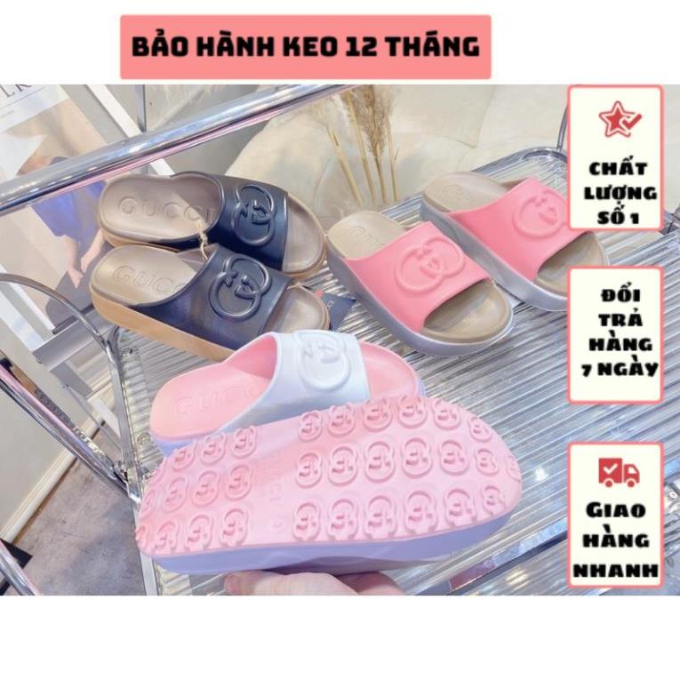 DÉP NHỰA ĐẾ CAO 3 PHÂN DẬP LOGO C H A N E L SIÊU HOT