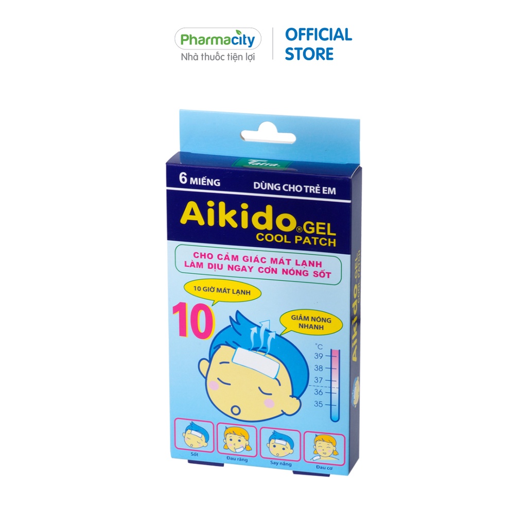 Miếng dán Aikido chườm lạnh Gel Cool Patch (2 miếng/gói)