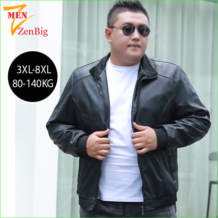 áo khoác da nam hàng big size cho người mập người béo từ 80-130kg