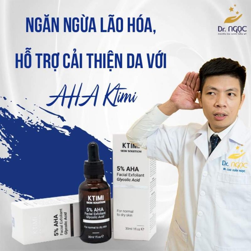 KTIMI TẨY TẾ BÀO CHẾT HÓA HỌC 5% Glycolic Acid  Facial Exfoliant