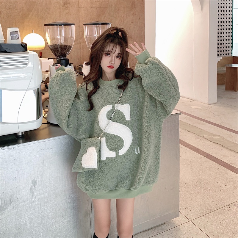 🔥Có Hàng Sẵn🔥 Áo Sweater Lót Lông Cừu Dày Dặn Thời Trang Thu Đông 2023 | BigBuy360 - bigbuy360.vn