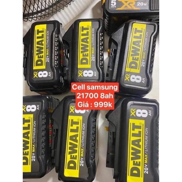 Pin Dewalt 20v 10ah Makita 18v 10ah đóng cell 21700