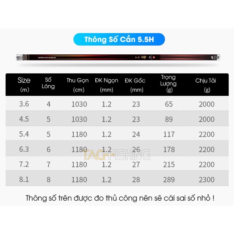 Cần câu tay Gama FX Chiến Công 4.5H(28i)-5.5H(28.19i)-6.5H(19i) bảo hành 2 lóng 1 năm và chương trình tặng áo