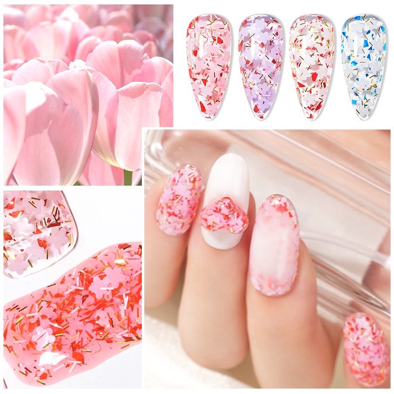 Sơn móng gel MTSSII Meet Across 7ml lấp lánh trang trí nghệ thuật