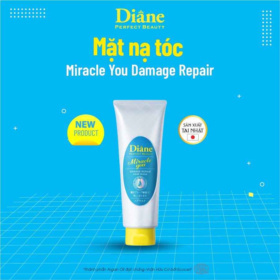 Mặt nạ tóc dành cho tóc nhuộm tẩy Diane Miracle You Damage Repair Hair Mask