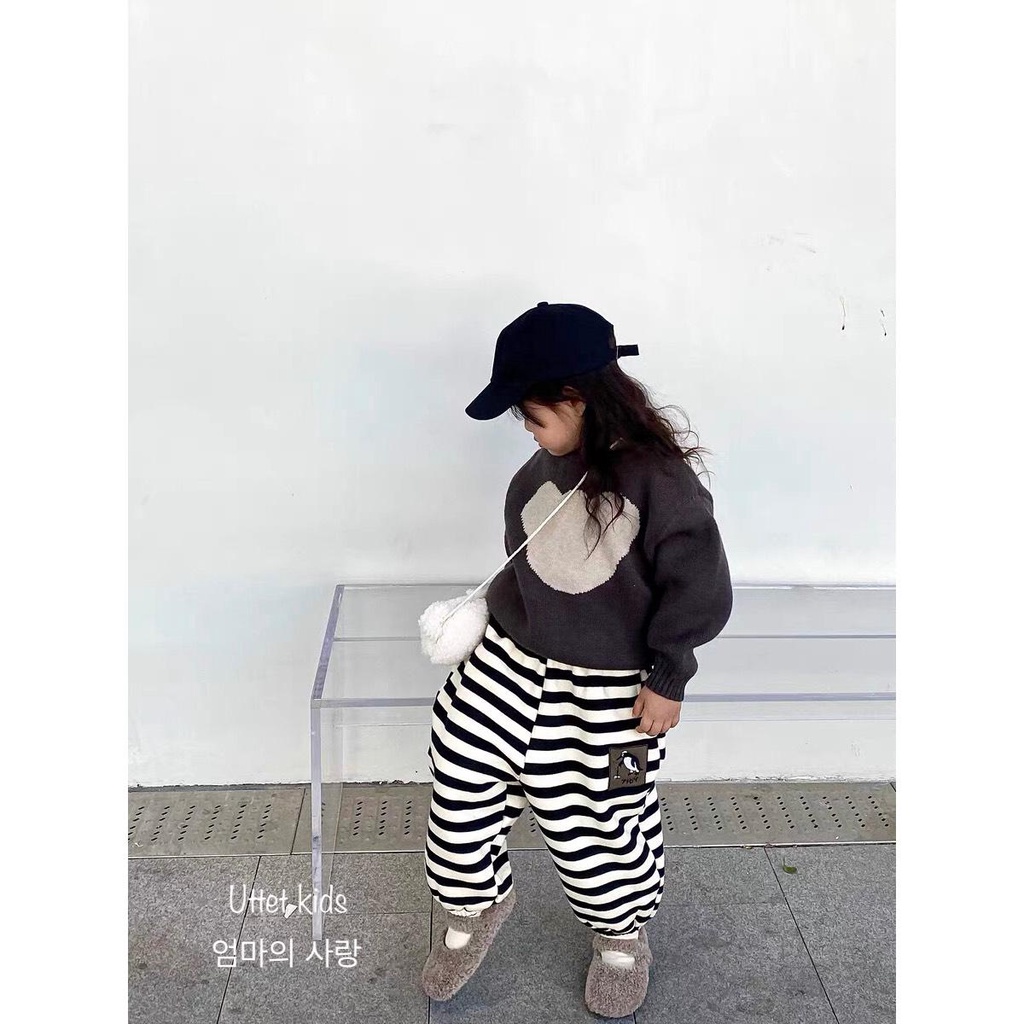 ÁO LEN HÌNH GẤU PHONG CÁCH HÀN QUỐC RẤT ĐẸP DÀNH CHO BÉ GÁI VÀ BÉ TRAI