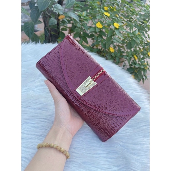 Cluth ví cầm tay nadili vân rắn sang chảnh Rosabeli