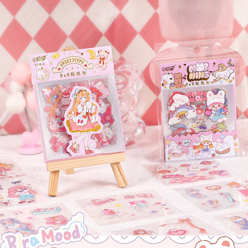 Miếng Dán Trang Trí Nhật Ký / Sổ Tay DIY Hình Hoạt Hình Đáng Yêu