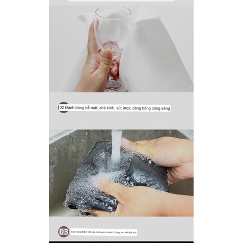 Khăn lau đa năng không bụi vải, không gây xước bề mặt