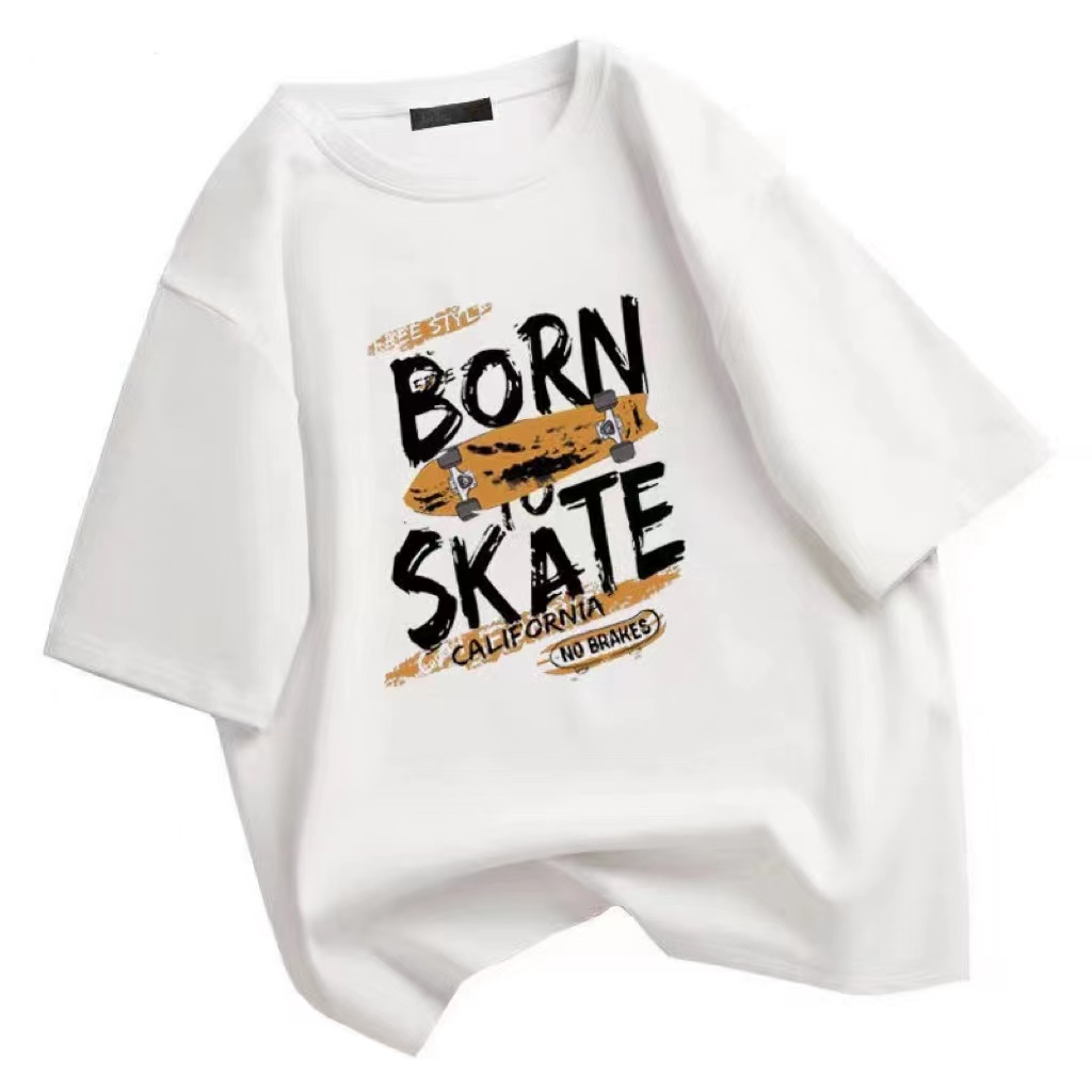 NRVP Áo Thun Unisex Mùa Hè Dáng Suông Tay Cộc Phong Cách Hàn Quốc Cho Nam Nữ