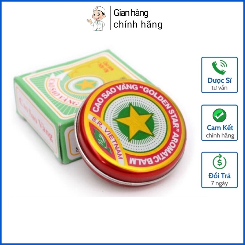 Cao Sao Vàng TW3 (Dầu Cù Là), Cao Xoa Nhức Đầu, Đau Bụng, Say Tàu Xe, Sổ Mũi, Côn Trùng Đốt, Dầu Cù Là Lọ 3g