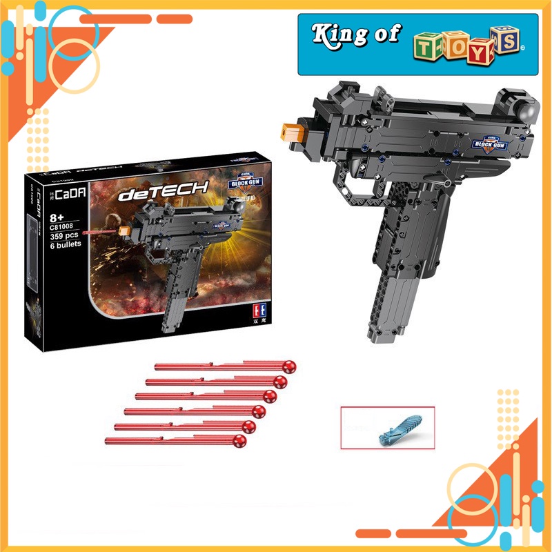 Đồ Chơi Lắp Ráp Kiểu LEGO Mô Hình Súng SMG Mini Uzi Mac10 PUBG CSGO Cada No.C81008 Với 359 Mảnh Ghép