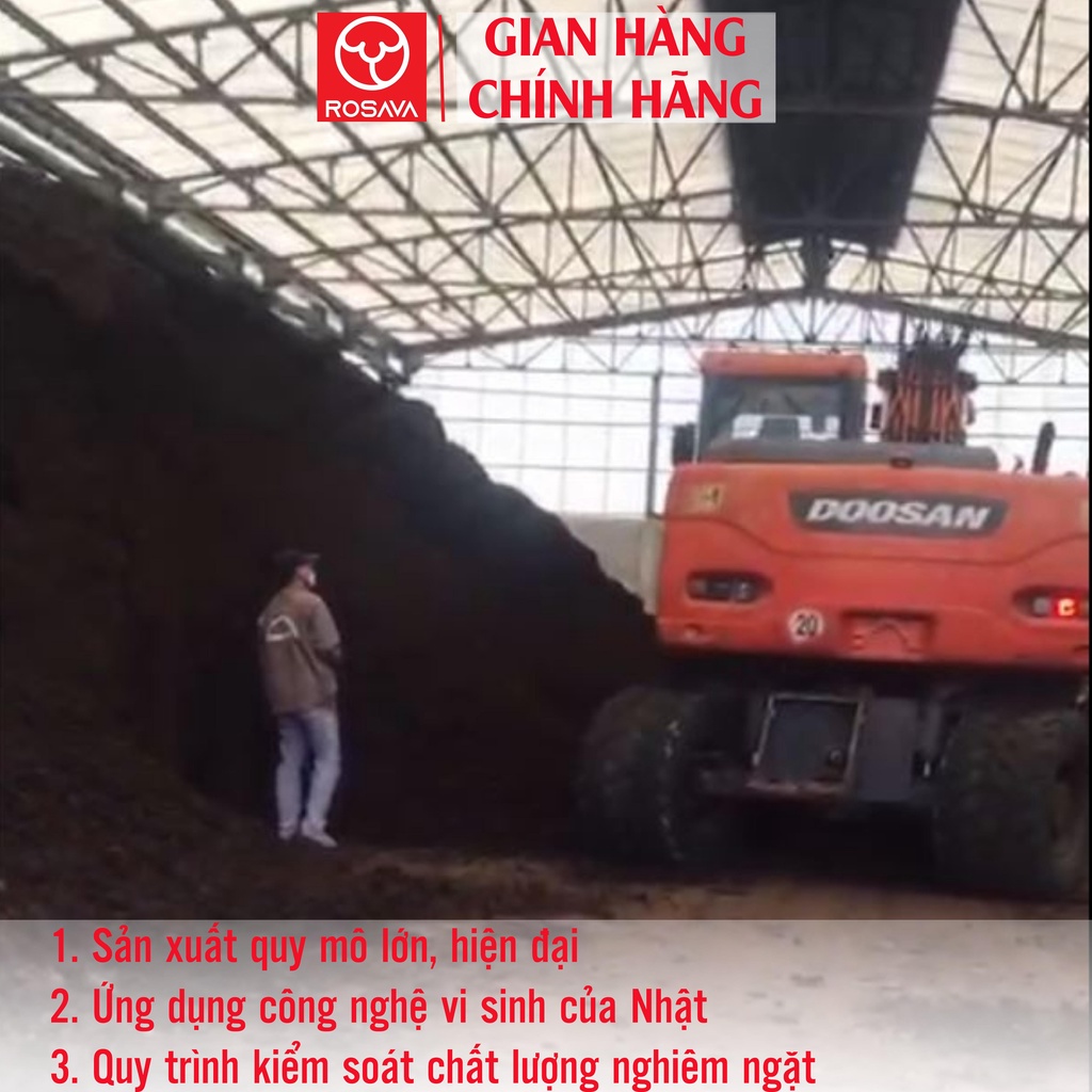 Phân bò ủ hoai Rosava đã qua xử lý sạch bón hoa hồng, lan, giấy, sen đá, cây cảnh và rau sạch
