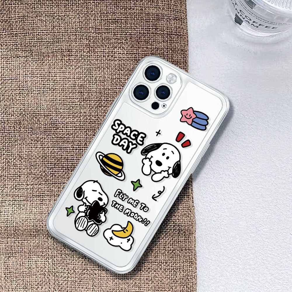 Ốp Điện Thoại Trong Suốt Hình Chú Chó Dễ Thương Cho iphone 14ProMax 14Plus 13 11 12 7 Plus X XR