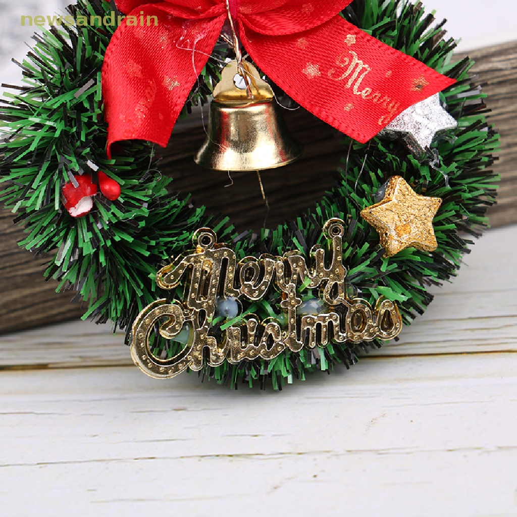 1 Vòng Hoa Giáng Sinh Trang Trí Nhà Búp Bê 1: 12 1: 6