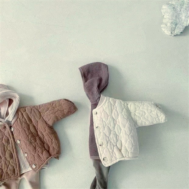 Áo Khoác Đệm Cotton Thêu Hình Đám Mây 7D4G Thời Trang Mùa Đông Cho Bé Trai Và Gái