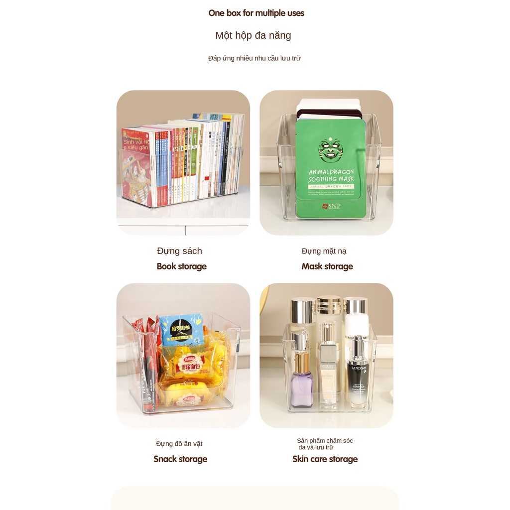 Hộp Đựng Mỹ Phẩm Trong Suốt Ttm366