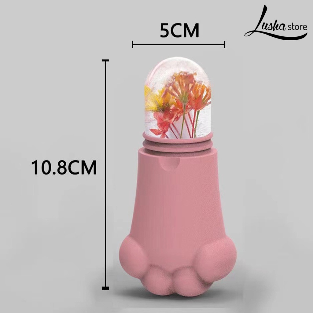 Cây Lăn Mát Xa Mặt Bằng Silicon Hình Bàn Chân Dễ Thương