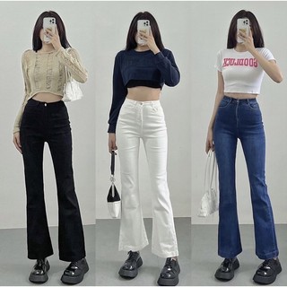 quần jeans ống loe lai 3phân
