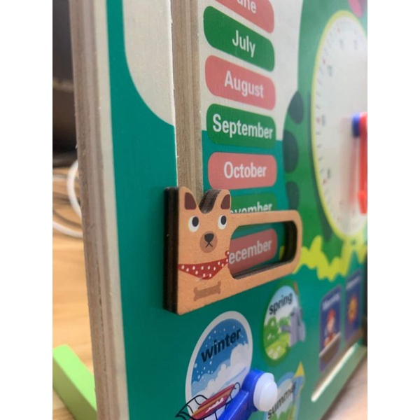 Đồ chơi đồng hồ gỗ đa năng hình con ếch