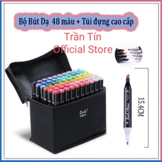 Bút vẽ Marker Color 48 màu tặng kèm túi bút dạ viết