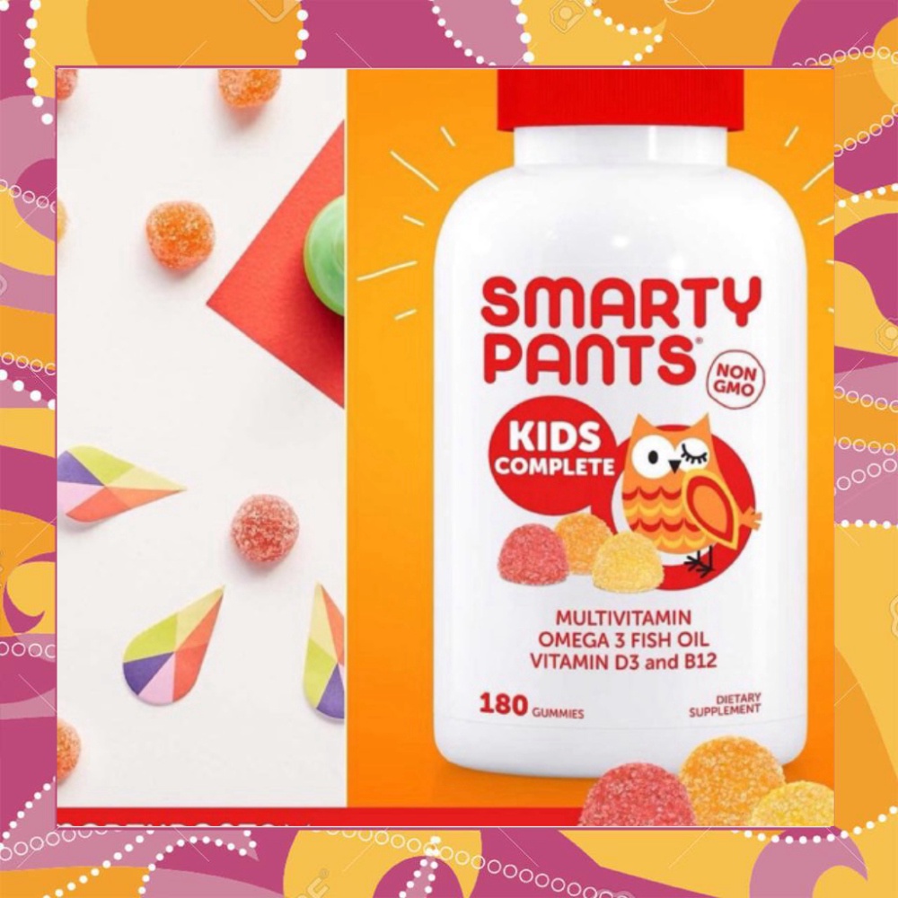 KẸO DẺO SMARTY PANTS KID VITAMIN TỔNG HỢP CỦA MỸ DÀNH CHO TRẺ 180 VIÊN - BI/HNM/nm/hy (HỎI SHOP TRƯỚC)