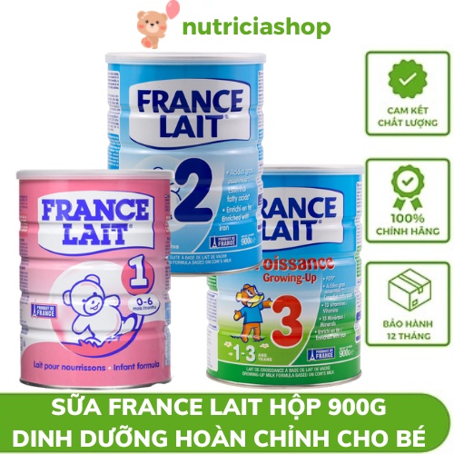 Sữa bột France Lait số 1, 2, 3 hộp 900g