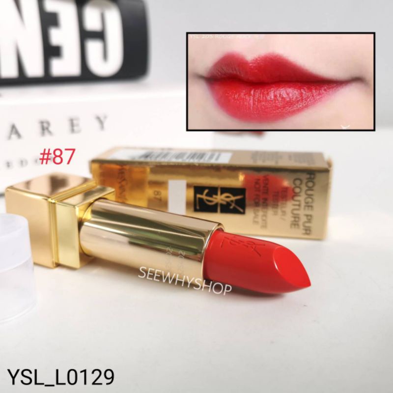 Bill Pháp sale 70% - Son YSL đỏ hồng 82 rouge provocation,  87 đỏ thuần Red dominance