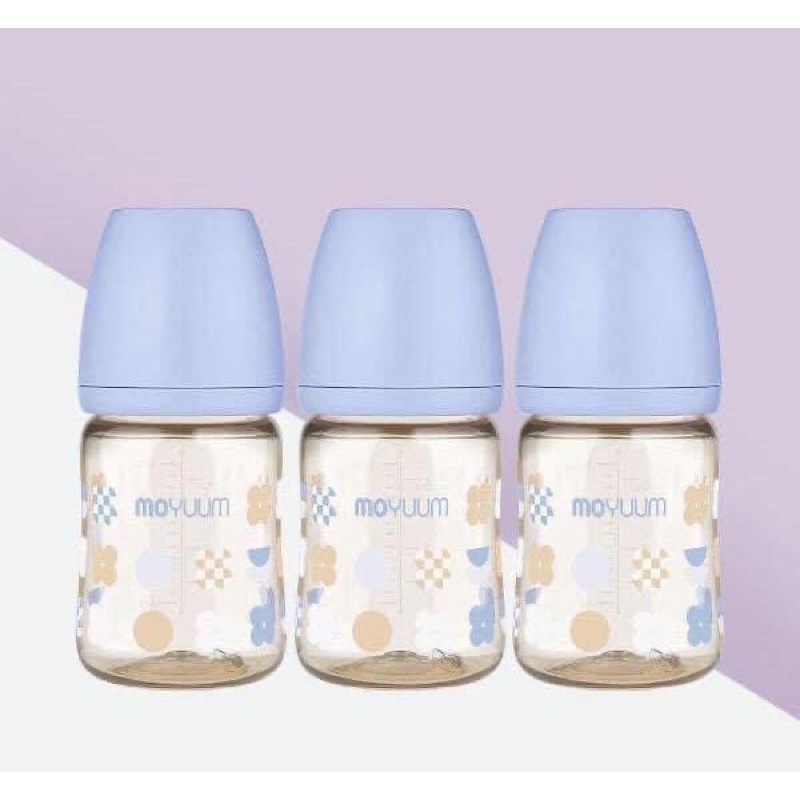 Bình sữa MOYUUM Tím Hoạ Tiết CLOVER 170ml/270ml