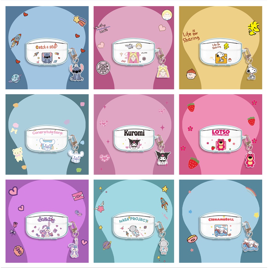 Vỏ Bảo Vệ Hộp Sạc Tai Nghe SONY WF1000XM4 TWS Bằng TPU Mềm Trong Suốt + Dây Chuyền Chống Sốc