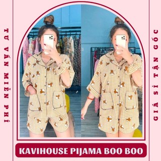 ✴️Sale Vốn✴️ Đồ Bộ Mặc Nhà Pijama LỤA Mango Boo Boo Freesize