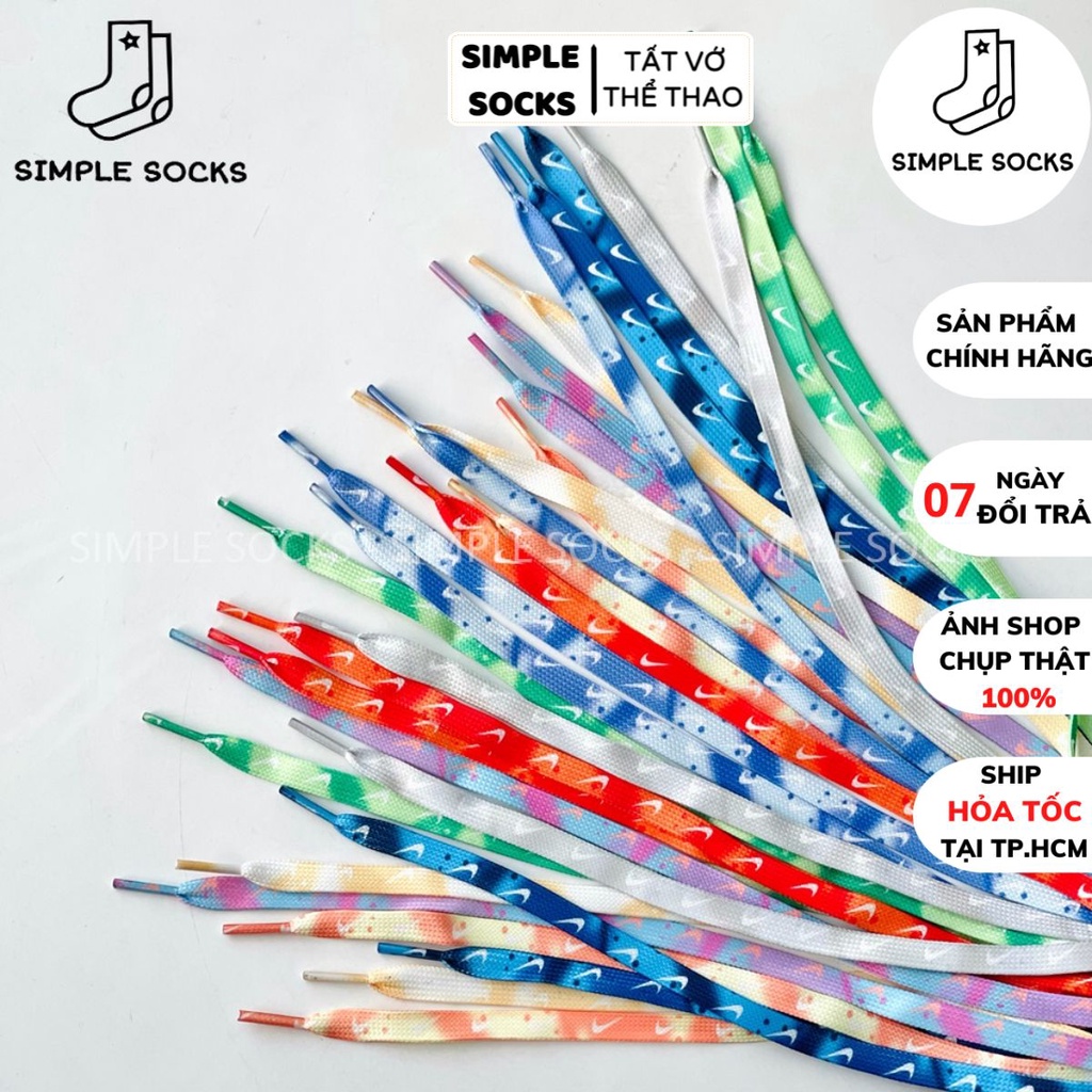 Dây Giày Nike Bản Dẹt️🏀FREESHIP️🏀Bản Dẹt Cá Tính Độc Lạ,Chính Hãng Chất Lượng Cao - Ba Size 120cm, 140cm, 160cm