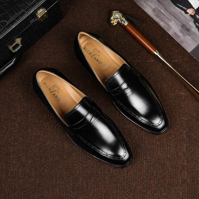 Giày nam đẹp da thật Manzano thiết kế ấn tượng M66628
