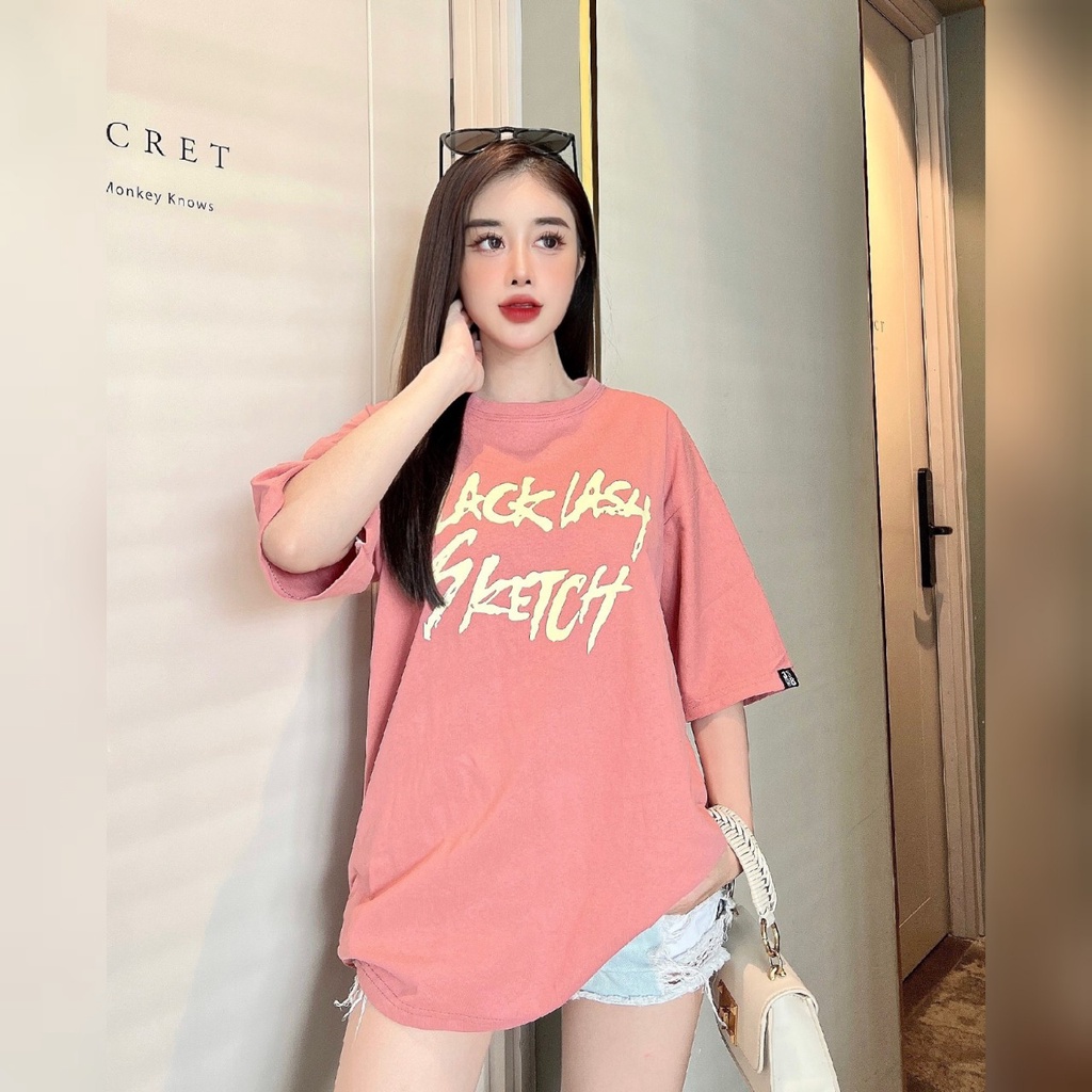 Áo thun cotton khô 3158 dày dặn form rộng tay lỡ