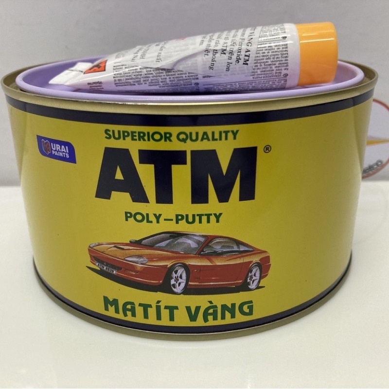 Bột bả matit ATM 2 thành phần tái tạo bề mặt thân xe ô tô, container, đồ thủ công mỹ nghệ