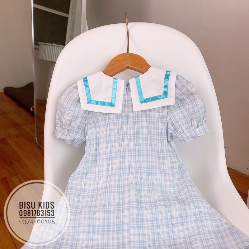 Váy hè cho bé gái, Váy thủy thủ cho bé gái chất liệu cao cấp size 8 - 32kg