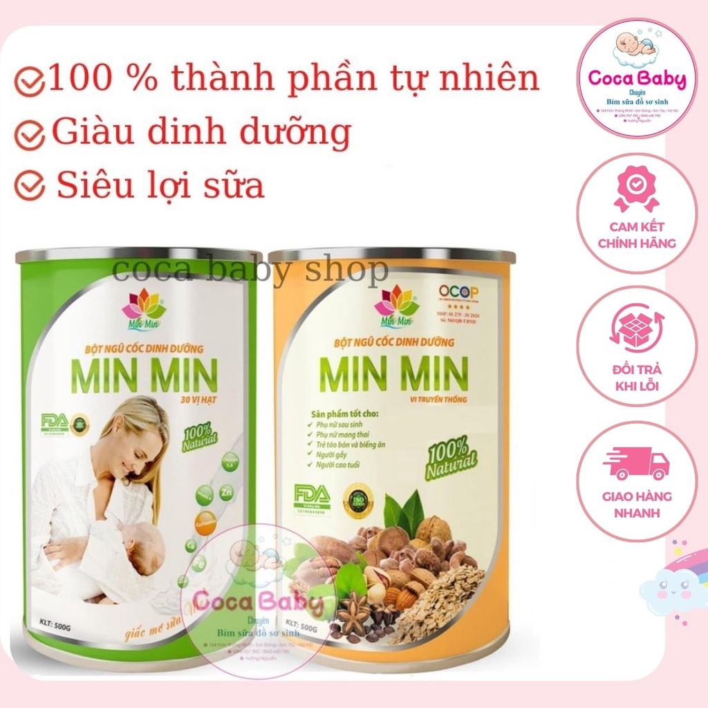Ngũ cốc lợi sữa minmin dinh dưỡng bà bầu 29 hạt 30 hạt thơm ngon dễ uống nhiều dưỡng chất⚡FREESHIP⚡