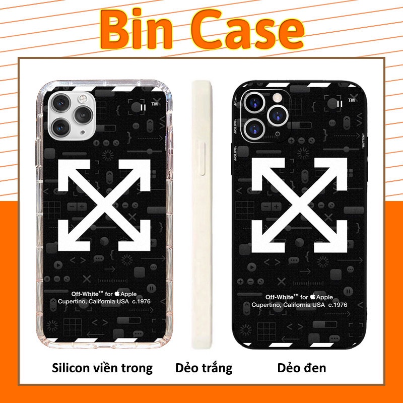 🔥Ốp Lưng In Hinh Off White Đen Trắng 🔥Ốp Đẹp Thời Trang iphone 14 13 12 11 Pro Max 6 7 8 Plus X Xr Xs Max BRAND090