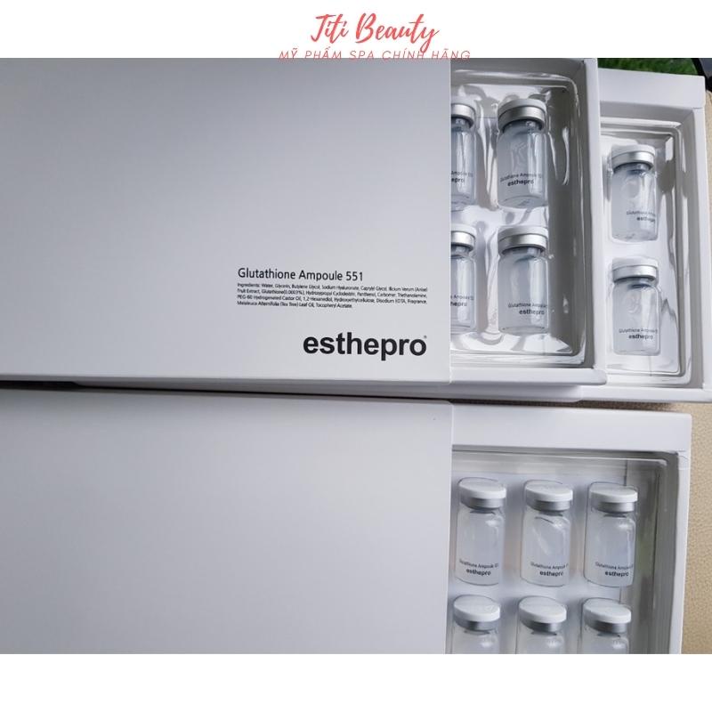 Tế Bào Gốc trắng da Glutathione Ampoule 551 Esthepro  dưỡng da trắng sáng se khít lỗ chân lông