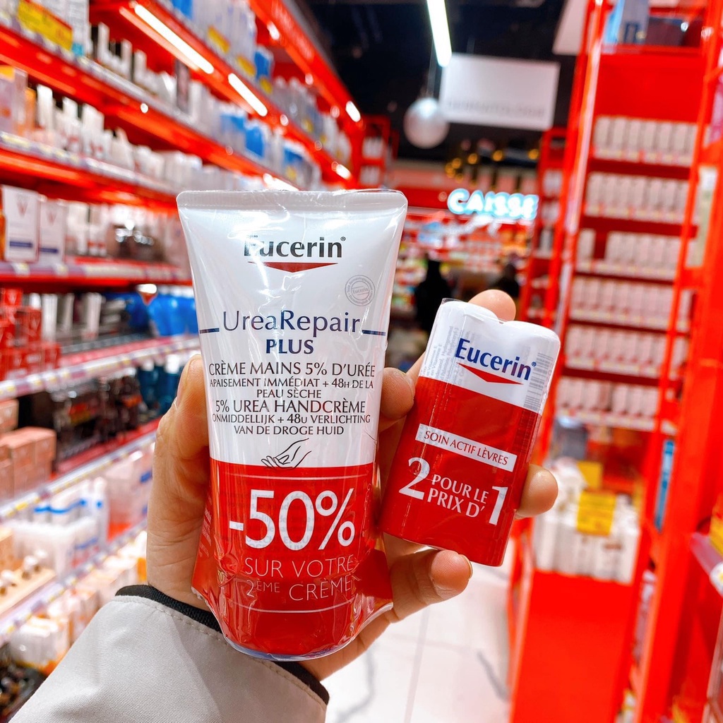 Kem nẻ dưỡng da tay siêu mềm mại EUCERIN UreaRepair PLUS 5% không gây nhờn rít 75ml