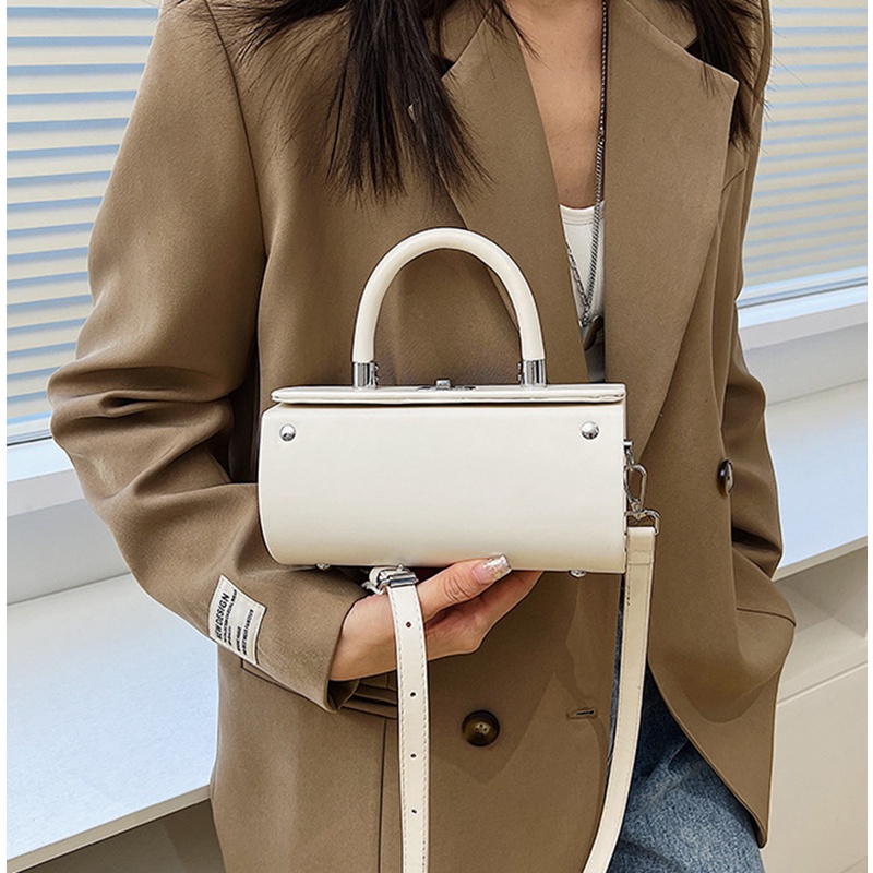 IELGY Túi Xách Hình Trụ Dễ Phối Đồ Thời Trang Cho Nữ