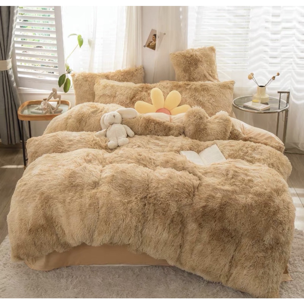 BỘ NỈ LÔNG NHUNG CHĂN GA GỐI 5 MÓN MÀU SỐ 60