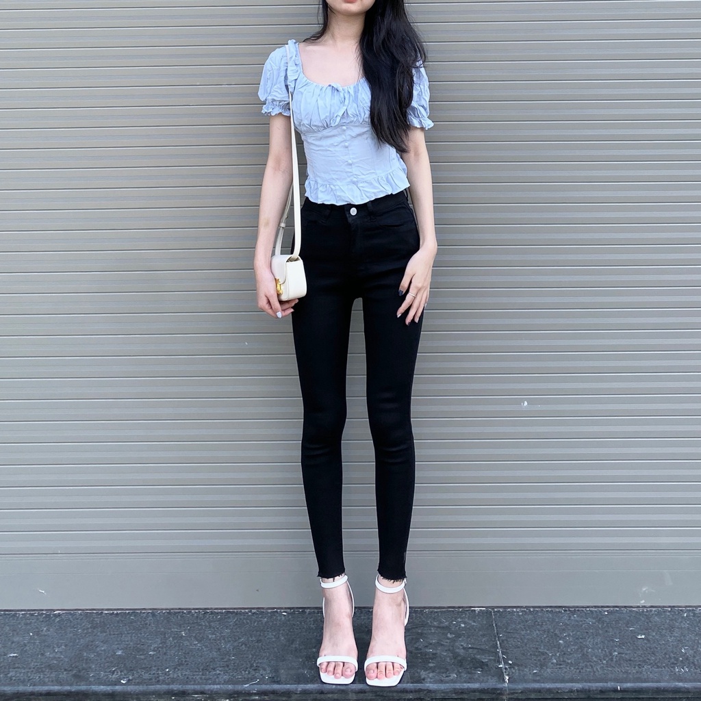 Quần skinny jean nữ lưng cao siêu co giãn SK03 - La’coba