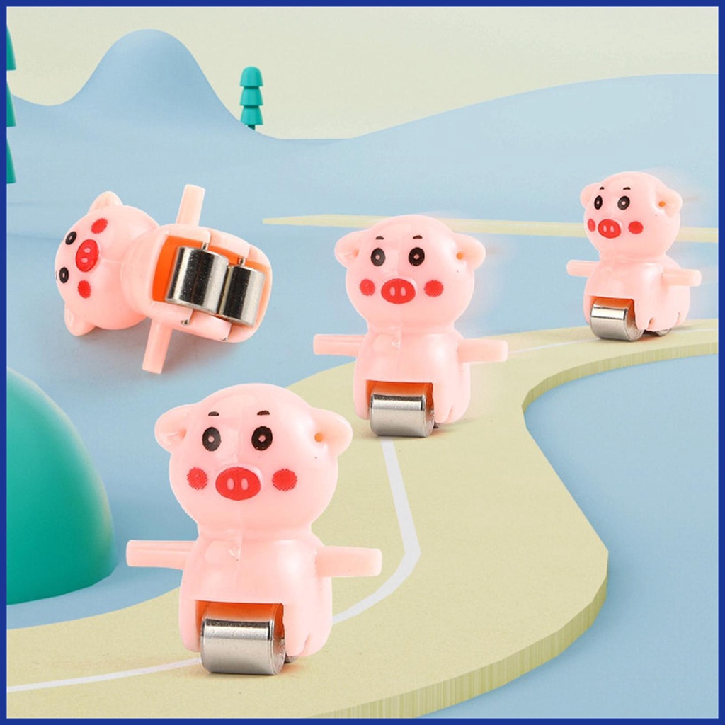 Đồ Chơi Đường Ray Chạy Bằng Pin Hình Heo Nhỏ Có Đèn LED Và Nhạc Vui Nhộn